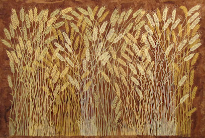 Wheat on Bark Paper